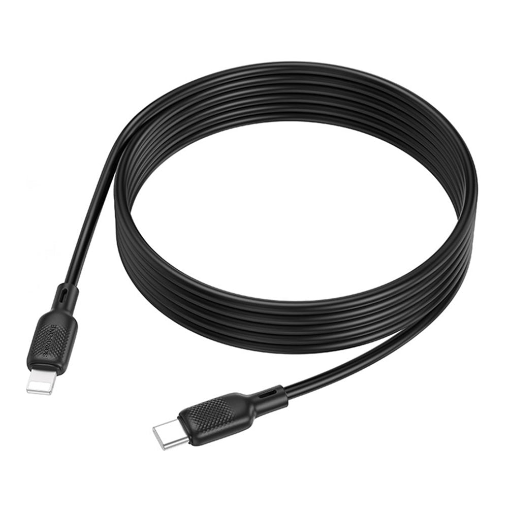Dátový a nabíjací kábel USB-C - Lightning Borofone BX113 Lenny, 27W, 2m, čierny