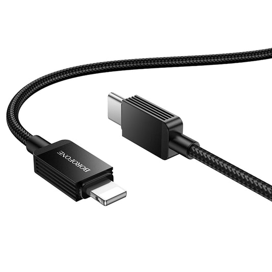 Dátový a nabíjací kábel USB-C - Lightning Borofone BX120 Placer, 27W, 1m, Čierny
