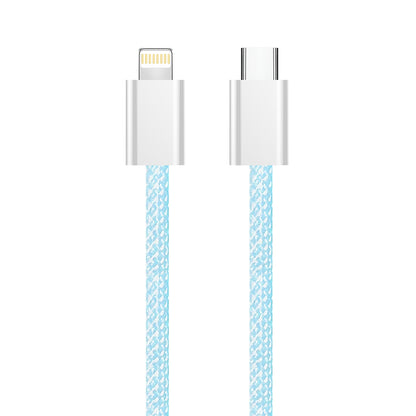 Dátový a nabíjací kábel USB-C - Lightning ColorWay CW-CBPDCL061, 27W, 1m, Modrý