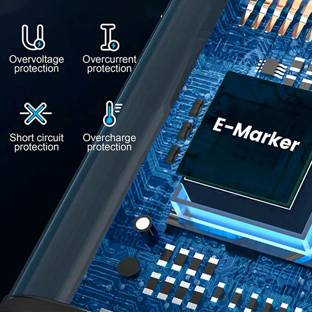 Dátový a nabíjací kábel USB-C - Lightning Lito LD09CL Display, 36W, 1.2m, Čierny