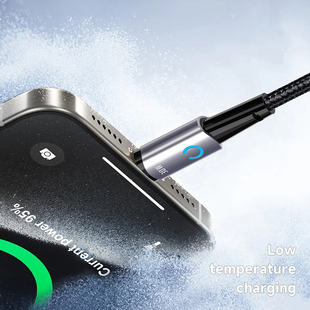 Dátový a nabíjací kábel USB-C - Lightning Lito LD10CL, 30W, 1m, čierny