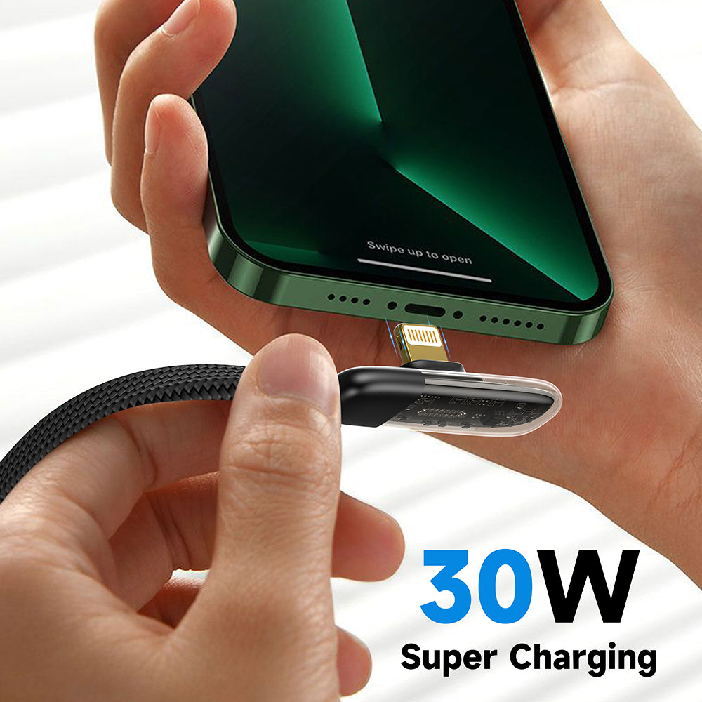 Dátový a nabíjací kábel USB-C - Lightning Lito LD11CL, 30W, 1m, čierny