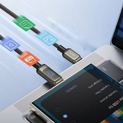 Dátový a nabíjací kábel USB-C - Lightning Lito LD15 Display, 27W, 1m, Čierny