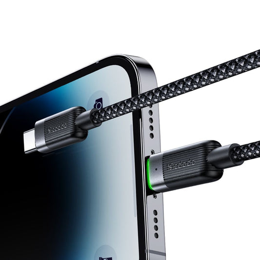 Dátový a nabíjací kábel USB-C - Lightning McDodo CA-2010 Self Winding, 36W, 1.2m, čierny