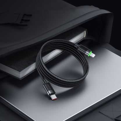 Dátový a nabíjací kábel USB-C - Lightning McDodo CA-2010 Self Winding, 36W, 1.2m, čierny
