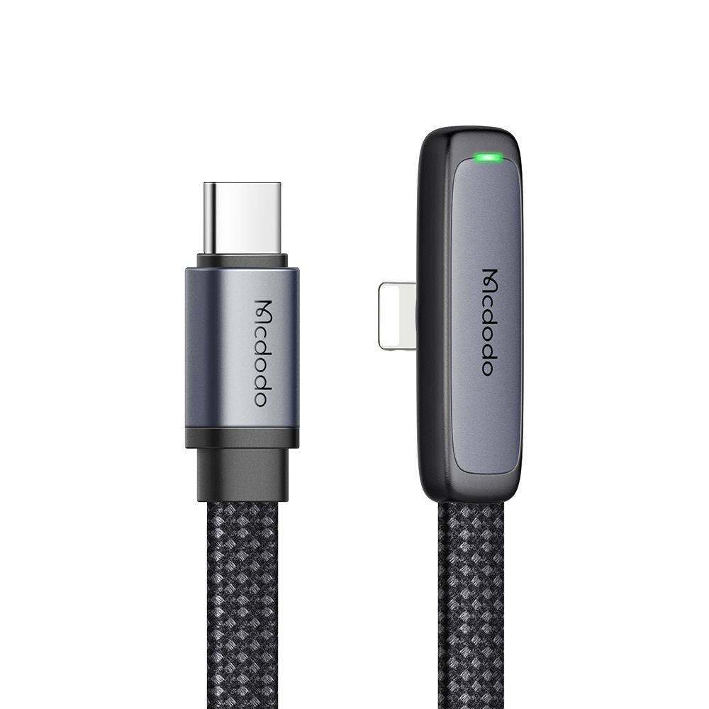 Dátový a nabíjací kábel USB-C - Lightning McDodo CA-3350 Angled, 36W, 1.2m, čierny