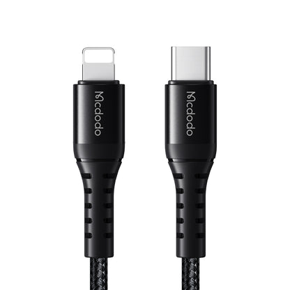 Dátový a nabíjací kábel USB-C - Lightning McDodo CA-5631, 36W, 1m, čierny