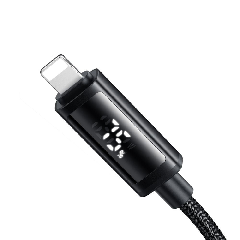 Dátový a nabíjací kábel USB-C - Lightning McDodo CA-7990 Display, 36W, 1.2m, čierny