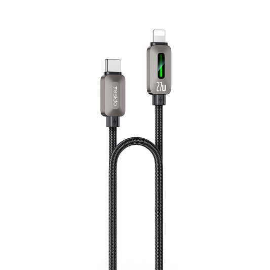 Dátový a nabíjací kábel USB-C - Lightning Yesido CA199, 27W, 1,2 m, čierny