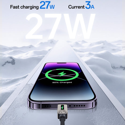 Dátový a nabíjací kábel USB-C - Lightning Yesido CA199, 27W, 1,2 m, čierny