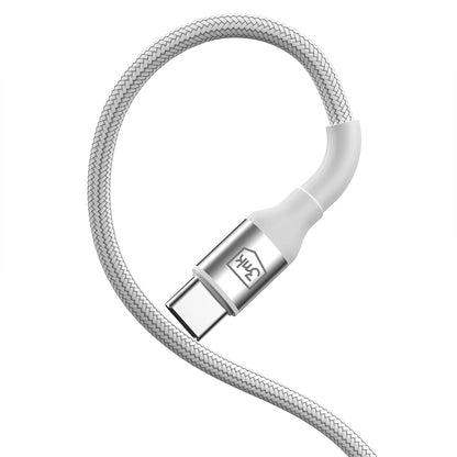 USB-C dátový a nabíjací kábel - USB-C 3MK Hyper N, 100W, 2m, biely