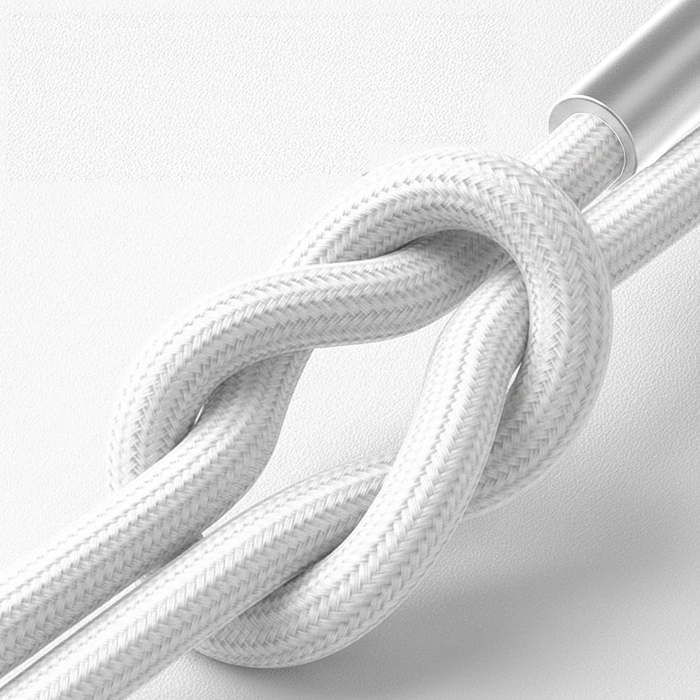 USB-C dátový a nabíjací kábel - USB-C 3MK Hyper N, 100W, 2m, biely