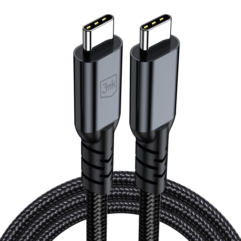 Dátový a nabíjací kábel USB-C - USB-C 3MK Hyper N Thunderbolt 4, 240W, 2m, čierny