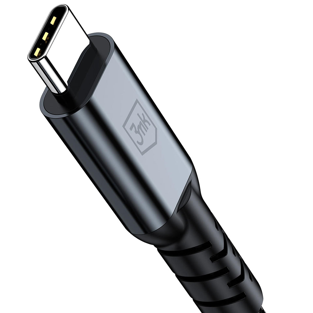 Dátový a nabíjací kábel USB-C - USB-C 3MK Hyper N Thunderbolt 4, 240W, 2m, čierny