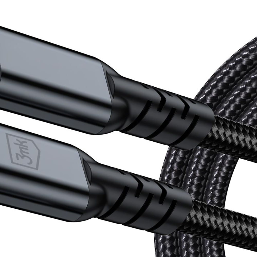 Dátový a nabíjací kábel USB-C - USB-C 3MK Hyper N Thunderbolt 4, 240W, 2m, čierny