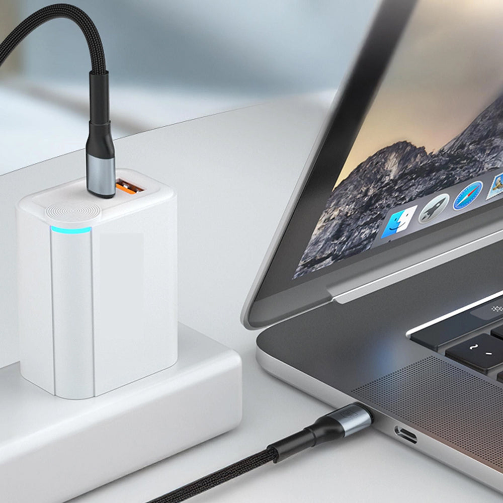 Dátový a nabíjací kábel USB-C - USB-C 3MK Hyper N, 60W, 2m, čierny