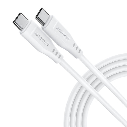 Dátový a nabíjací kábel USB-C - USB-C Acefast C3-03, 60W, 1.2m, Biela