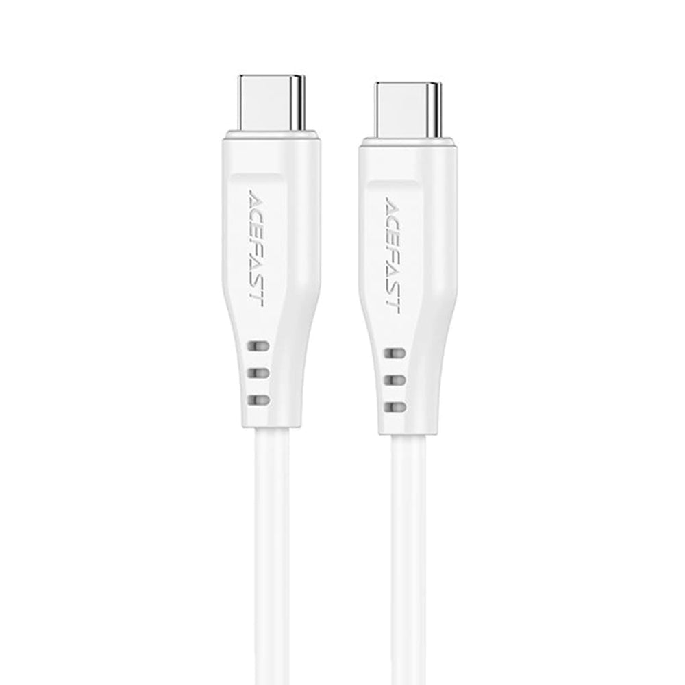 Dátový a nabíjací kábel USB-C - USB-C Acefast C3-03, 60W, 1.2m, Biela