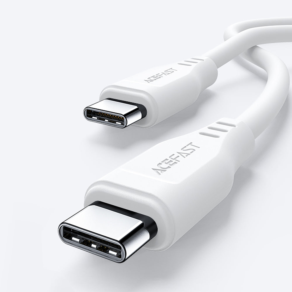 Dátový a nabíjací kábel USB-C - USB-C Acefast C3-03, 60W, 1.2m, Biela
