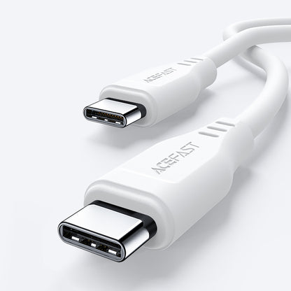 Dátový a nabíjací kábel USB-C - USB-C Acefast C3-03, 60W, 1.2m, Biela
