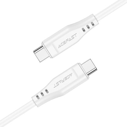 Dátový a nabíjací kábel USB-C - USB-C Acefast C3-03, 60W, 1.2m, Biela
