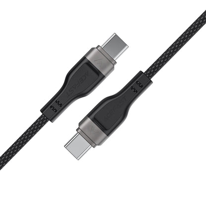 Dátový a nabíjací kábel USB-C - USB-C Acefast C11-03, 60W, 1.2m, čierny
