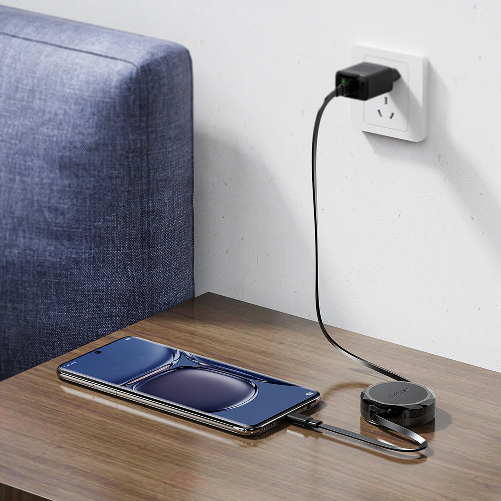 Dátový a nabíjací kábel USB-C - USB-C Acefast C13-03, 60W, 0.8m, čierny