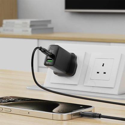 Dátový a nabíjací kábel USB-C - USB-C Acefast C16-03, 60W, 1.2m, čierny