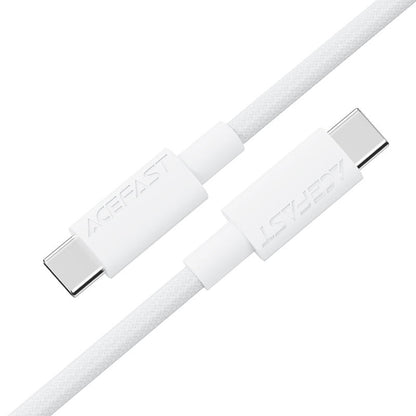 Dátový a nabíjací kábel USB-C - USB-C Acefast C18-03, 60W, 1.2m, Biela