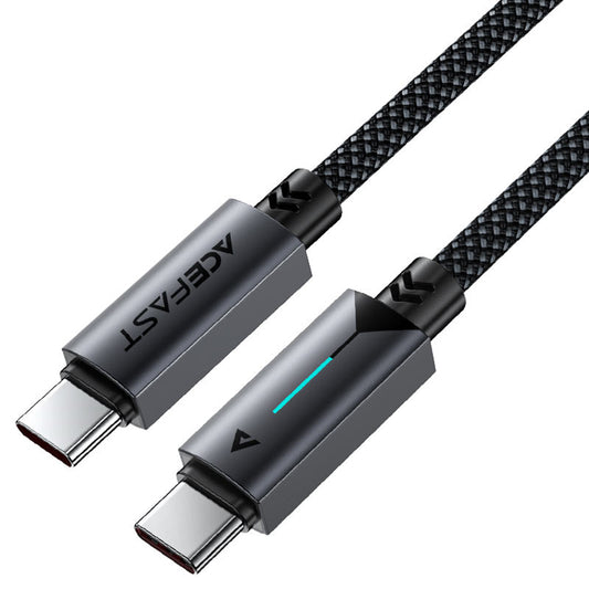 Dátový a nabíjací kábel USB-C - USB-C Acefast C19-03, 60W, 1.2m, čierny