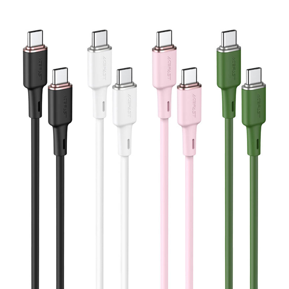 Dátový a nabíjací kábel USB-C - USB-C Acefast C2-03, 60W, 1.2m, čierny