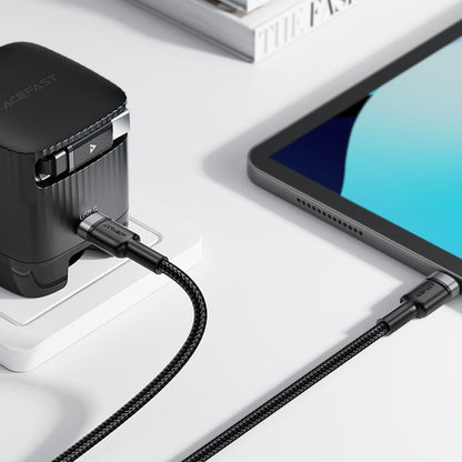 Dátový a nabíjací kábel USB-C - USB-C Acefast C22-03, 60W, 1.2m, čierny