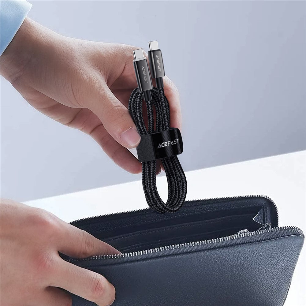 Dátový a nabíjací kábel USB-C - USB-C Acefast C23-03, 60W, 1.2m, čierny