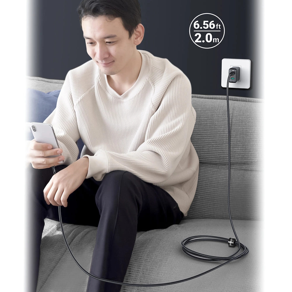 Dátový a nabíjací kábel USB-C - USB-C Acefast C4-03, 100W, 2m, čierny