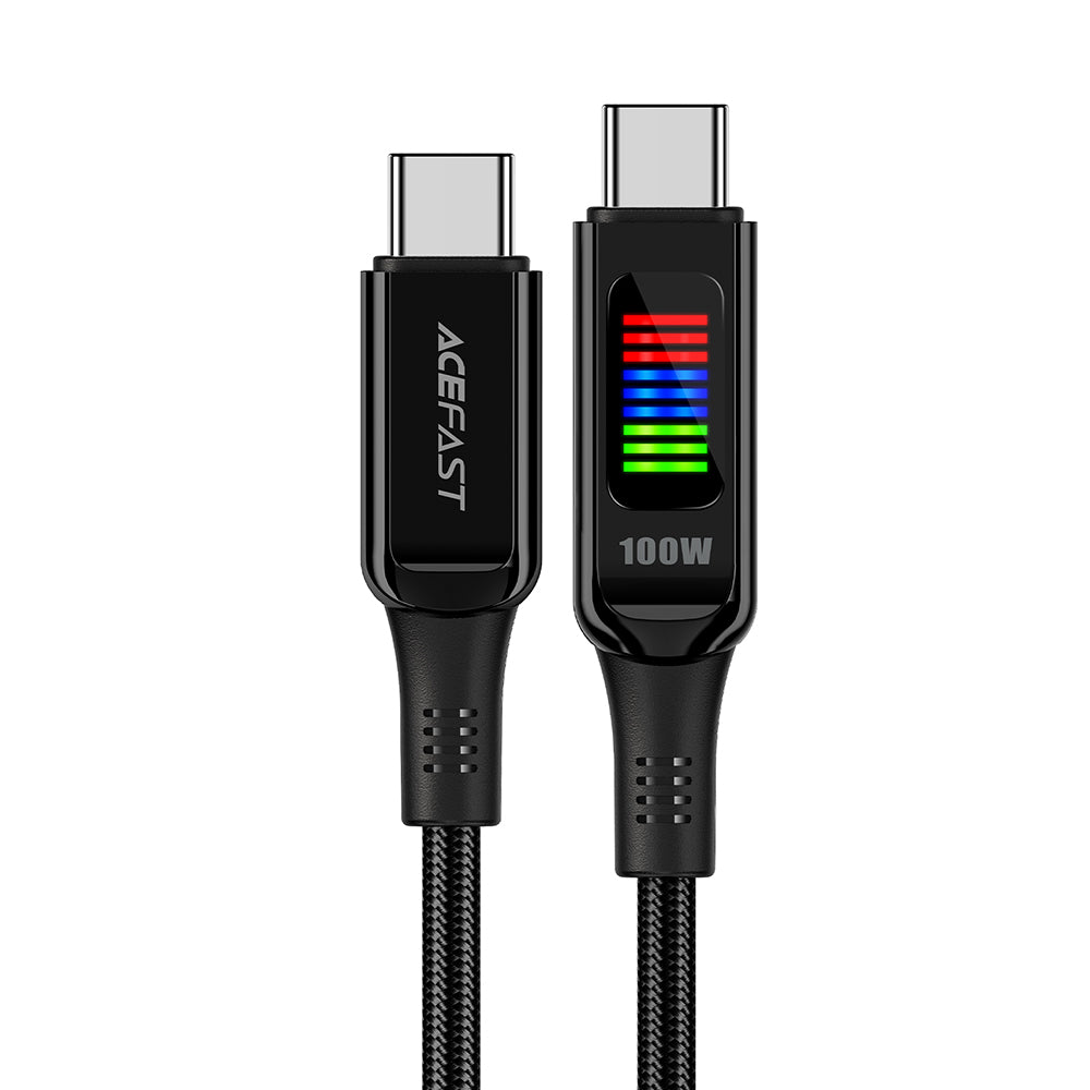 Dátový a nabíjací kábel USB-C - USB-C Acefast C7-03, 100W, 1.2m, čierny