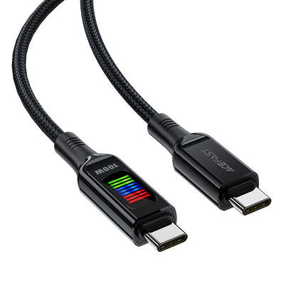 Dátový a nabíjací kábel USB-C - USB-C Acefast C7-03, 100W, 1.2m, čierny