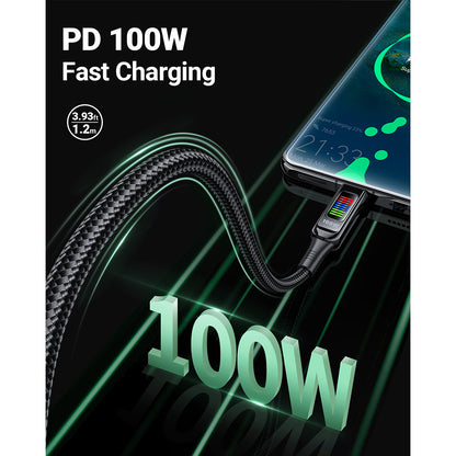 Dátový a nabíjací kábel USB-C - USB-C Acefast C7-03, 100W, 1.2m, čierny