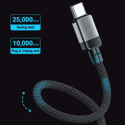 Dátový a nabíjací kábel USB-C - USB-C Acefast C9-03, 60W, 1.2m, čierny