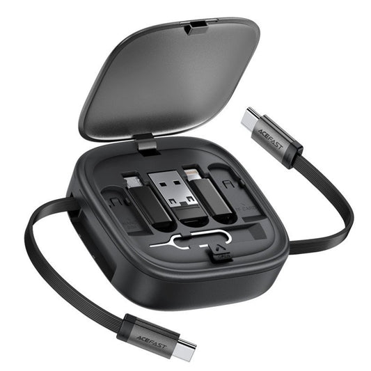 Dátový a nabíjací kábel USB-C - USB-C Acefast Travel J3, 60W, 0.95m, čierny
