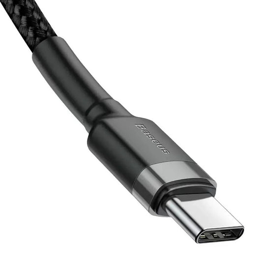Dátový a nabíjací kábel USB-C - USB-C Baseus Cafule, 60W, 2m, Sada 2 kusy, Čierna E0418501
