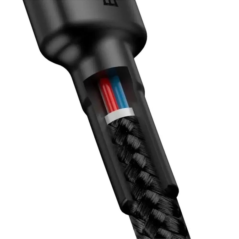 Dátový a nabíjací kábel USB-C - USB-C Baseus Cafule, 60W, 2m, Sada 2 kusy, Čierna E0418501