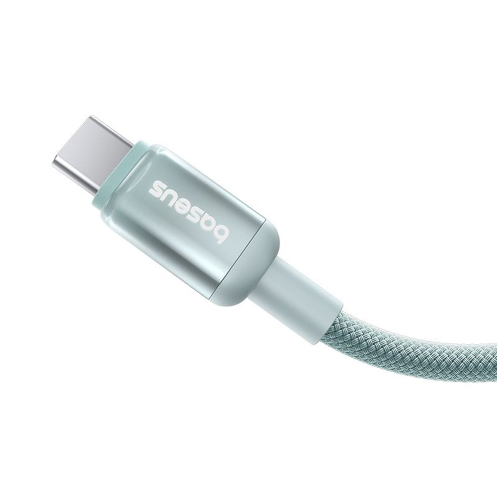 Dátový a nabíjací kábel USB-C - USB-C Baseus Discolor, 100W, 1m, Modro Zelený E0420702