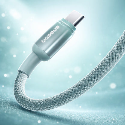 Dátový a nabíjací kábel USB-C - USB-C Baseus Discolor, 100W, 1m, Modro Zelený E0420702