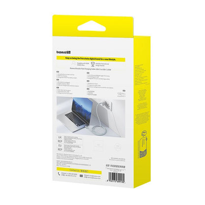 Dátový a nabíjací kábel USB-C - USB-C Baseus Discolor, 100W, 1m, Modro Zelený E0420702