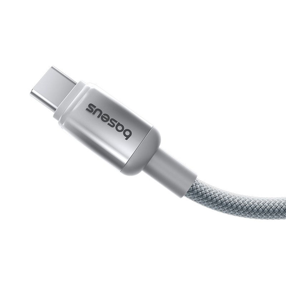 Dátový a nabíjací kábel USB-C - USB-C Baseus Discolor, 100W, 1m, Strieborný E0420701