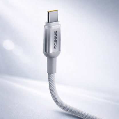 Dátový a nabíjací kábel USB-C - USB-C Baseus Discolor, 100W, 1m, Strieborný E0420701