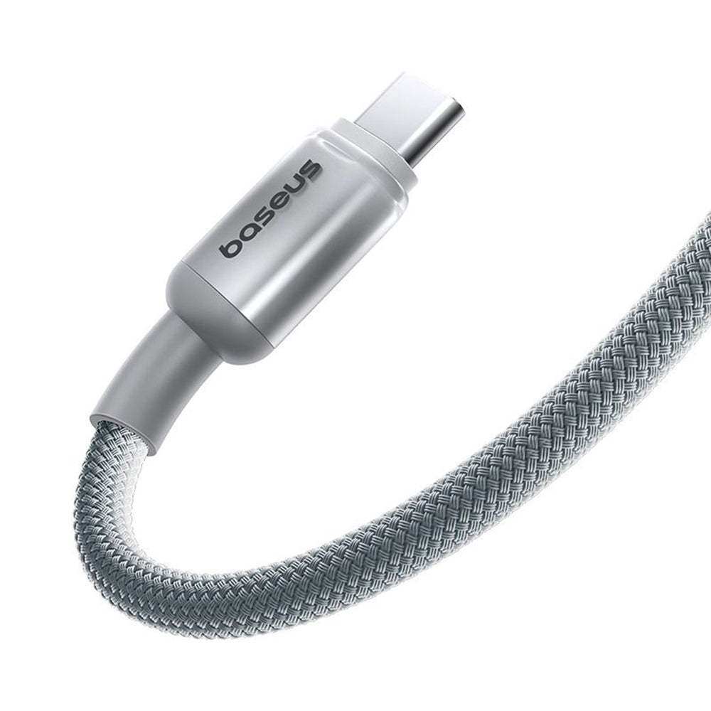 Dátový a nabíjací kábel USB-C - USB-C Baseus Discolor, 100W, 2m, Strieborný E0420800