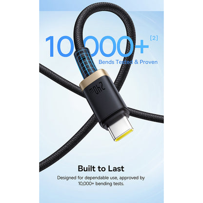 Dátový a nabíjací kábel USB-C - USB-C Baseus Dura, 240W, 1m, Zlatá Čierna P10377803U03-00