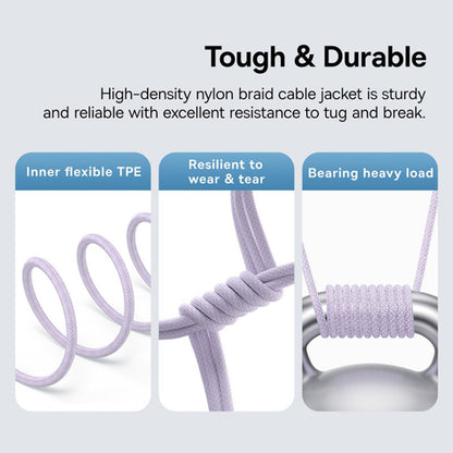 Dátový a nabíjací kábel USB-C - USB-C Baseus Gem, 100W, 1m, Fialový P10373000511-00