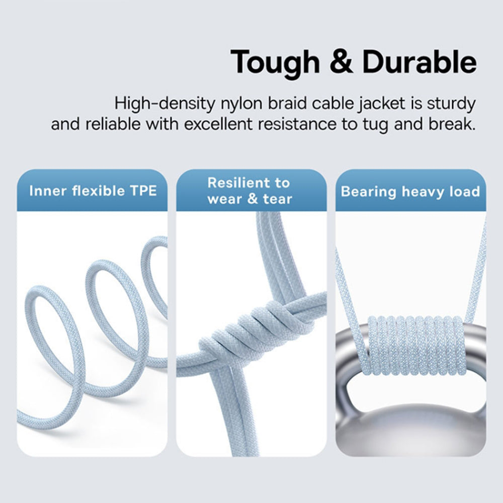 Dátový a nabíjací kábel USB-C - USB-C Baseus Gem, 100W, 2m, Modrý P10373000311-01